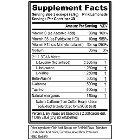 Evlution Nutrition BCAA Energy Essential Amino Acids with Vitamin C