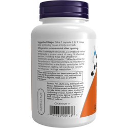 NOW SAMe S-Adenosyl-L-Methionine 200mg Nervous System Support 120 Veg Capsules
