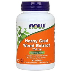 Now Foods Horny Goat Weed 750mg Maca, 90 Ct