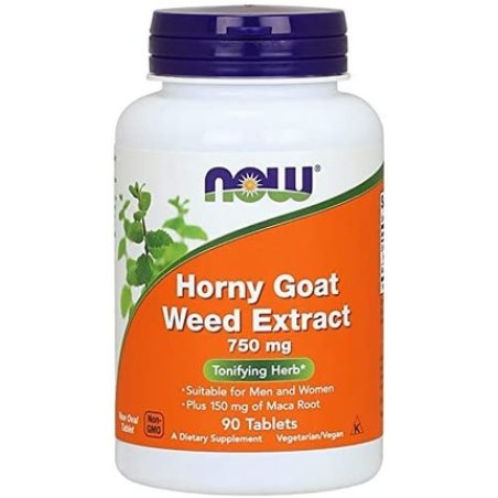 Now Foods Horny Goat Weed 750mg Maca, 90 Ct