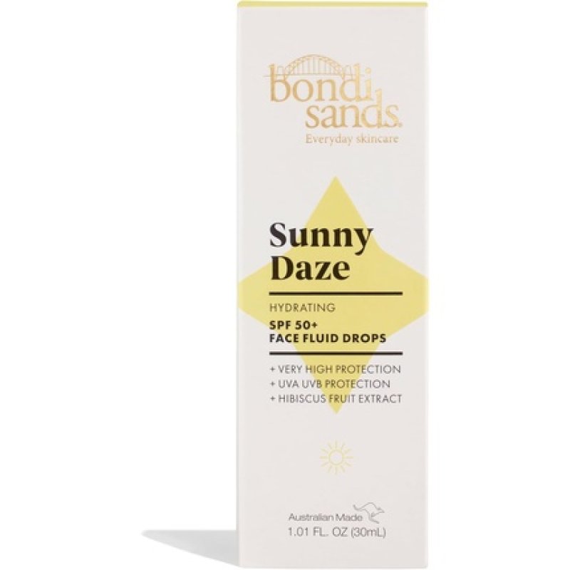 Bondi Sands Sunny Daze Hydrating SPF50 Face Fluid Drops UVA & UVB Protection Vegan Cruelty Free 30ml 1.01 FL OZ