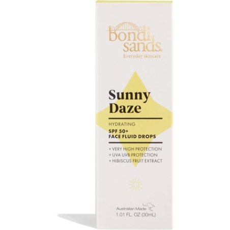 Bondi Sands Sunny Daze Hydrating SPF50 Face Fluid Drops UVA & UVB Protection Vegan Cruelty Free 30ml 1.01 FL OZ