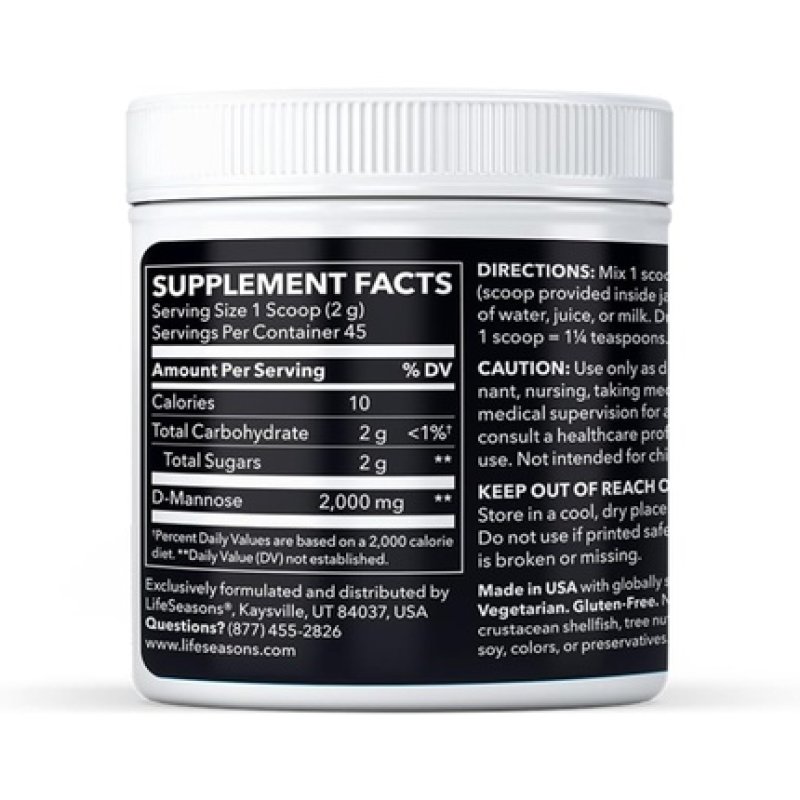 Lifeseasons Premium D-Mannose Powder 2000mg Bladder Support Urinary Tract