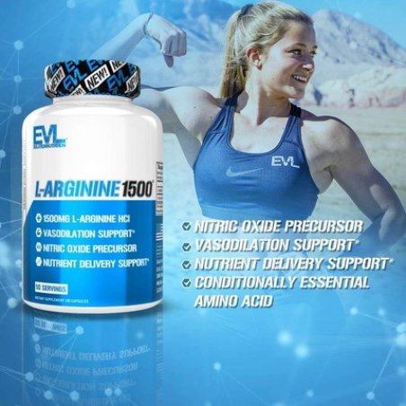 Evlution Nutrition Nitric Oxide Booster L-Arginine Supplement - High Potency