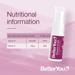 BetterYou Vitamin D K2 Kids' Daily Oral Spray with Key Nutrients - 25ml