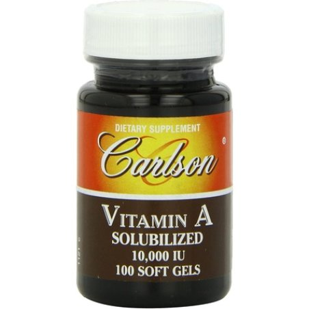 Carlson Labs Solubilized Vitamin A 100 Softgels 10000 IU