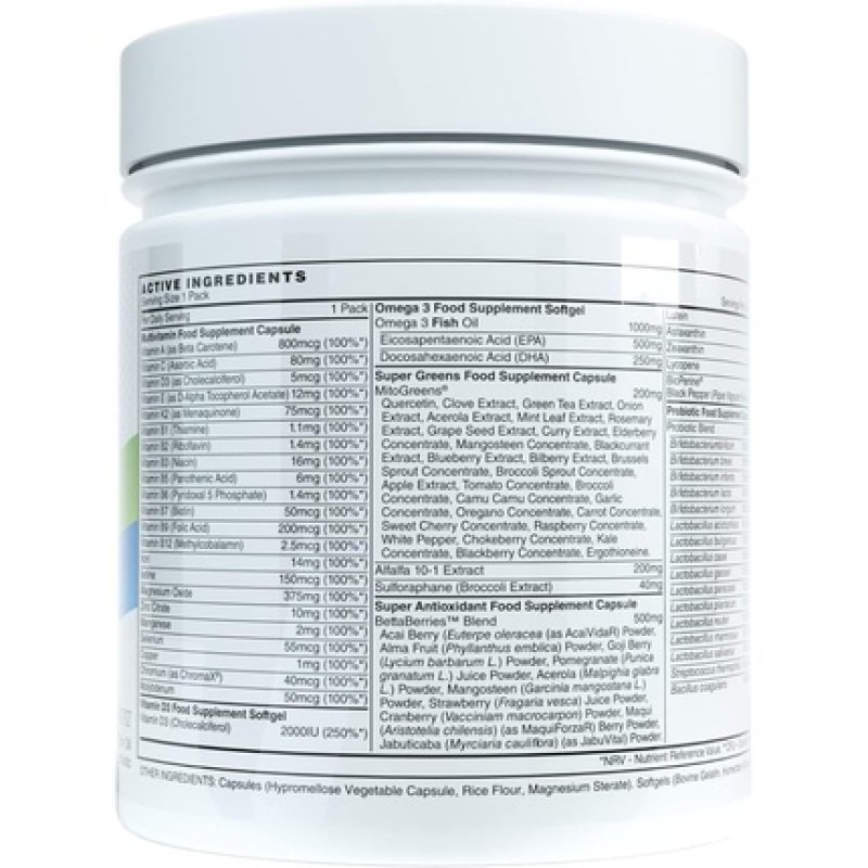 Naughty Boy Life Pack Multivitamin and Minerals with Omega 3 and Probiotics