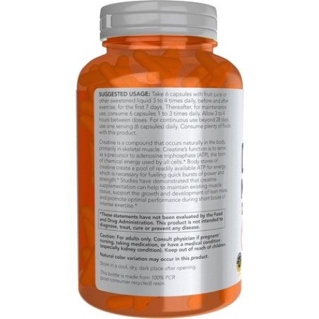 Now Foods Sports Nutrition Creatine Monohydrate 750mg for Mass Building