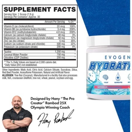 Evogen Hydration Electrolytes Powder Sugar-Free