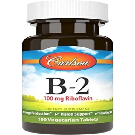 Carlson Labs Vitamin B-2 100mg 100 Vegetarian Tablets