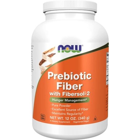 NOW Supplements Prebiotic Fiber with Fibersol-2 Derived from Non-GMO Corn Powder 12-Ounce