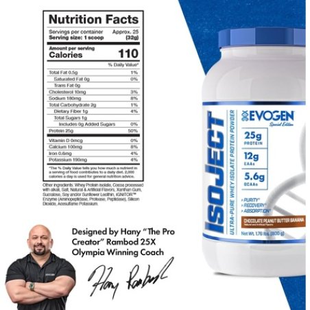Evogen Isoject Whey Protein Isolate Ultrapure Protein Powder