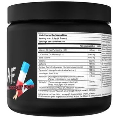 Bucked Up Woke Af Preworkout Powder Performance Drink with Caffeine and Beta