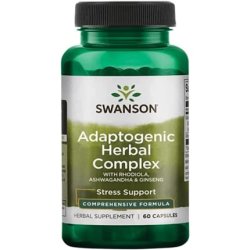 1x Swanson Adaptogenic Herbal Complex | 60 Capsules Per Container | With Ashwagandha