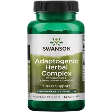 1x Swanson Adaptogenic Herbal Complex | 60 Capsules Per Container | With Ashwagandha