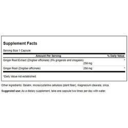 Swanson Ginger Root - Standardized And Whole Herb 120 Caps 3 Pack
