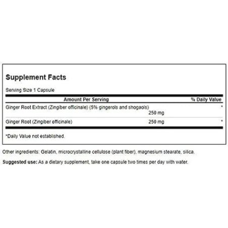 Swanson Ginger Root - Standardized And Whole Herb 120 Caps 3 Pack