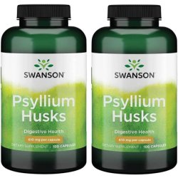 Swanson Psyllium Husks 610 Milligrams 100 Capsules 2 Pack