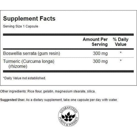 1x Swanson Full Spectrum Boswellia And Curcumin | 60 Capsules Per Can | Turmeric