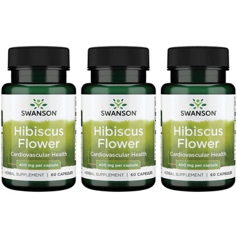 Swanson Full-Spectrum Hibiscus Flower Herbal Supplement 60 Capsules 400mg