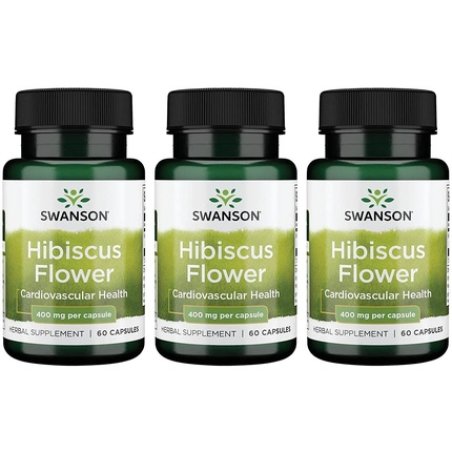 Swanson Full-Spectrum Hibiscus Flower Herbal Supplement 60 Capsules 400mg