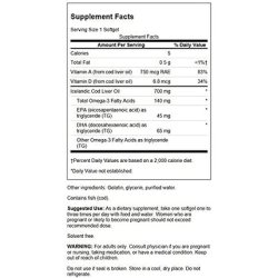 Swanson Double Strength Cod Liver Oil 700mg 30 Softgels