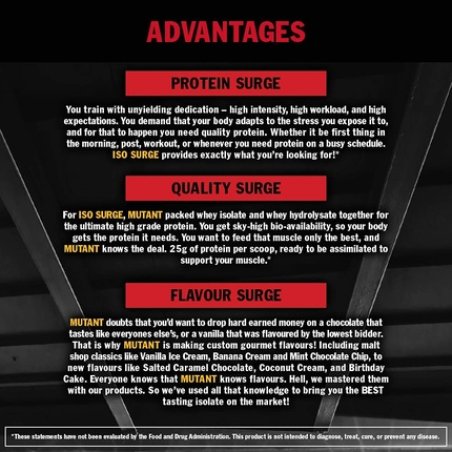 MUTANT ISO Surge Pure Whey Protein Isolate Powder Strawberry Milkshake 2.27kg