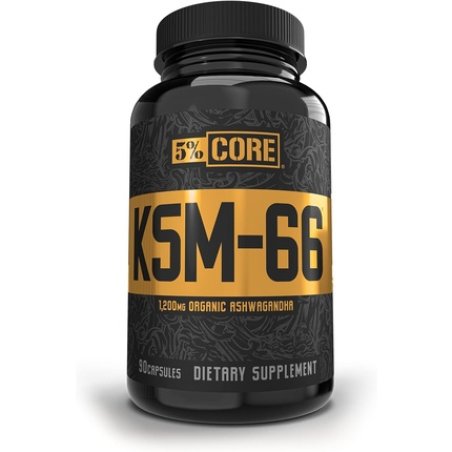 5% Nutrition Core KSM-66 Ashwagandha 1200mg Organic Root Powder