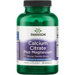 Swanson Calcium Citrate Plus Magnesium Mineral Supplement 150 Capsules