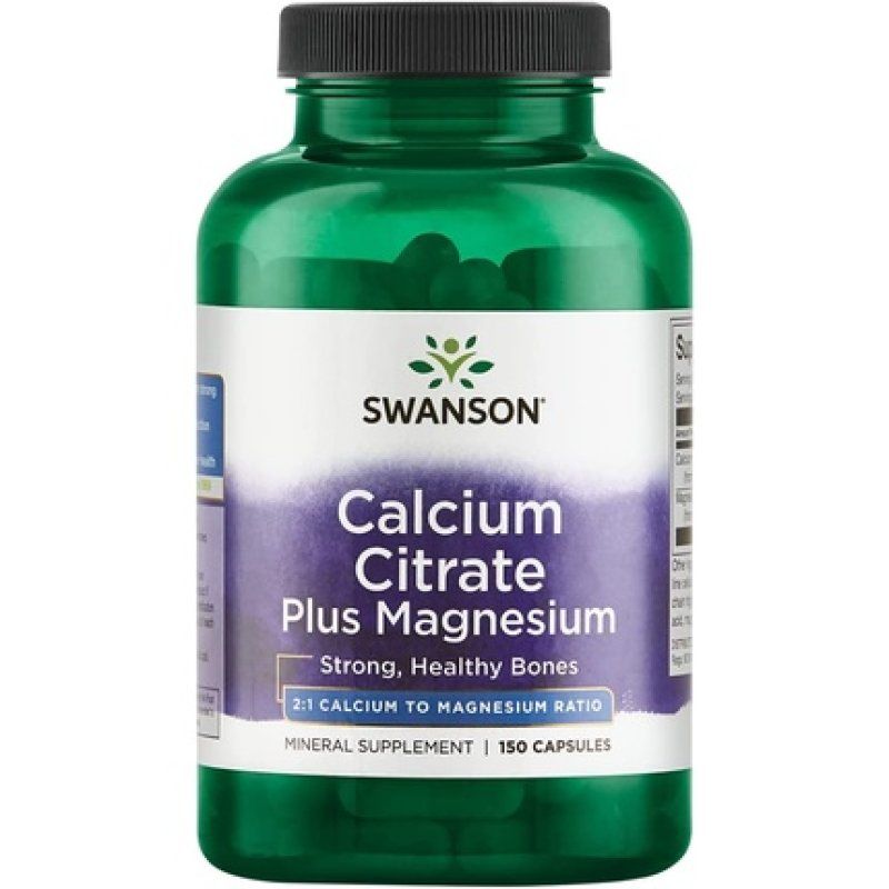 Swanson Calcium Citrate Plus Magnesium Mineral Supplement 150 Capsules