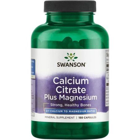 Swanson Calcium Citrate Plus Magnesium Mineral Supplement 150 Capsules