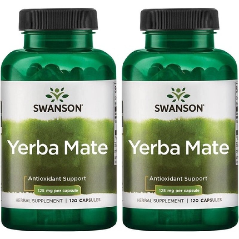 Swanson Yerba Mate Energy Vitality Support 125mg 120 Capsules