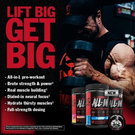 MUTANT Madness All-in Full Dosed Pre-Workout Supplement with Creatine Monohydrate 504g Tropical Cyclone