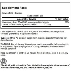 Albion Chelated Magnesium 133 Mg 90 Caps
