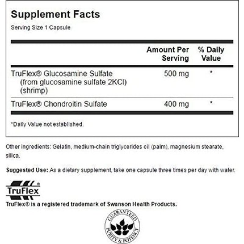 Swanson Glucosamine & Chondroitin 500/400 Mg 90 Caps By Swanson Ultra
