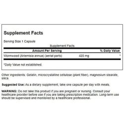 Swanson Sweet Wormwood Herbal Supplement with Artemisinin 90 Capsules 425mg