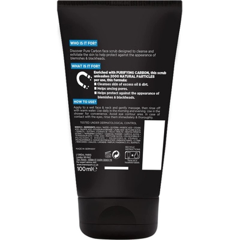 L'Oréal Men Expert Anti-Blackhead Daily Face Scrub 100ml