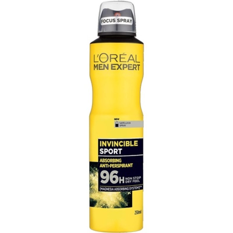 L'Oréal Men Expert Invincible Sport 96H Anti-Perspirant Spray Deodorant for Men 250ml