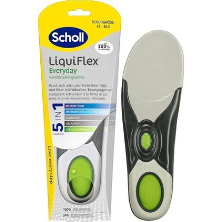 Scholl Liquiflex Everyday L Comfort Insoles with Memory Foam Cushioning