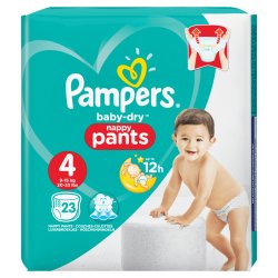 Pampers Baby-Dry Nappy Pants Size 4 23 Nappies 9-15kg