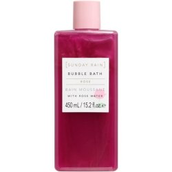 Sunday Rain Reviving and Hydrating Luxury Rose Oil Bubble Bath for Body with Vitamin A and Antioxidant Infused 450ml