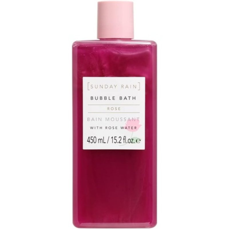 Sunday Rain Reviving and Hydrating Luxury Rose Oil Bubble Bath for Body with Vitamin A and Antioxidant Infused 450ml