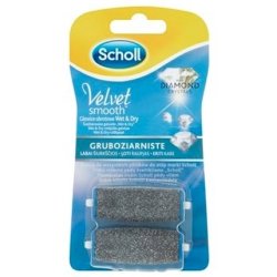 Scholl Velvet Smooth Coarse-Grained Gentle Smoothing Rotary Head With Diamond Crystals - 2 Pieces