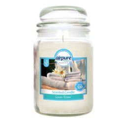 Airpure Scented Jar Candle for Home Office Kitchen Linen Room Scent 120 Hours 510g