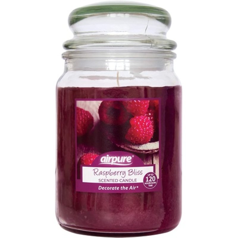 Airpure Raspberry Bliss Scented Jar Candle 510g