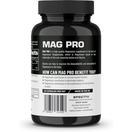 Efectiv Mag Pro Pure Magnesium Bisglycinate Capsules for Sleep and Energy