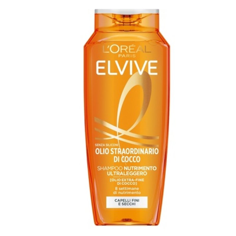 Elvive Shampoo 250 Ml Extraordinary Coconut Oil Ultra Light Nourishment
