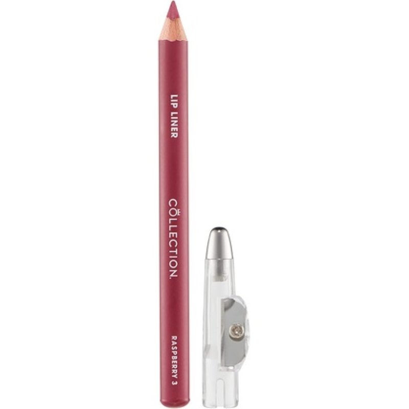 Collection Cosmetics Long-Lasting Raspberry Lip Liner Pencil with Sharpener