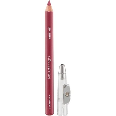 Collection Cosmetics Long-Lasting Raspberry Lip Liner Pencil with Sharpener