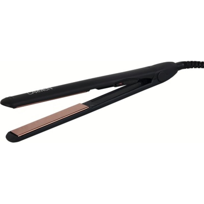 Carmen C81054COP Noir Hair Straightener with Ceramic Plates and Anti Tangle 360° Swivel Cord Black Copper